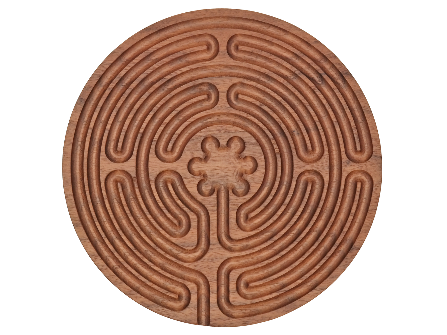 Chartres Cathedral Inspired, Wooden Finger Labyrinth, 9 in Diameter