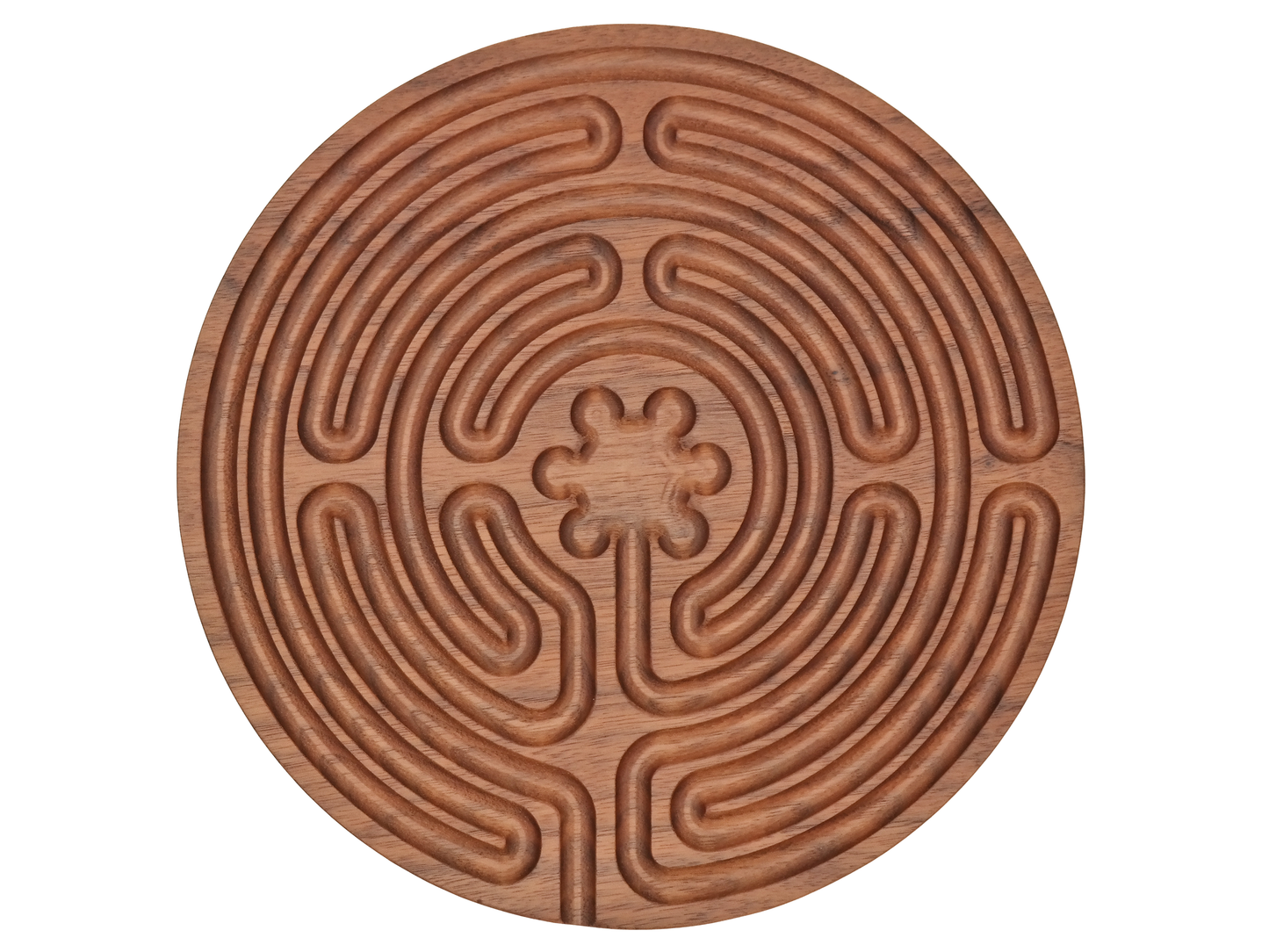 Chartres Cathedral Inspired, Wooden Finger Labyrinth, 9 in Diameter