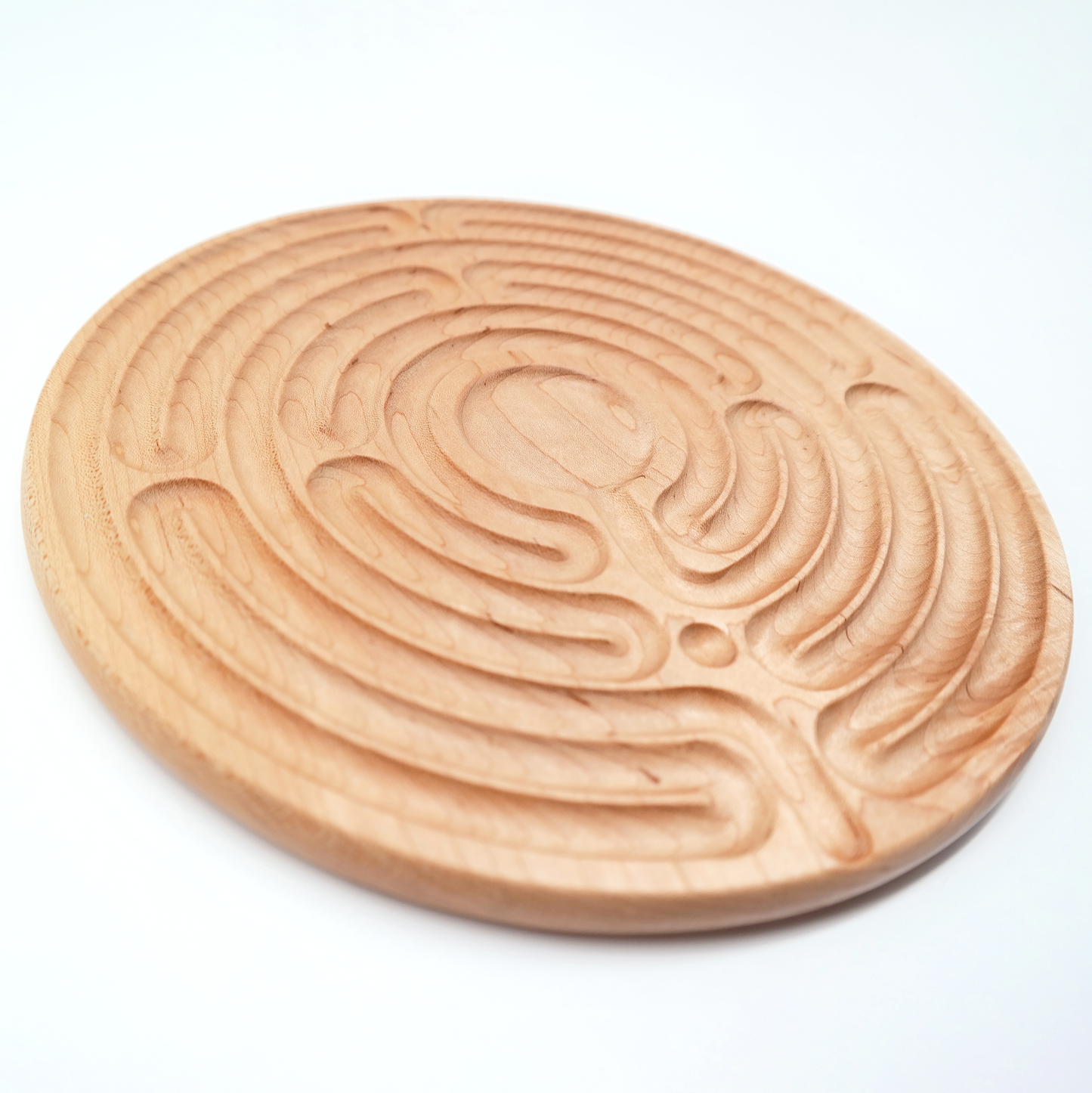 Santa Rosa Wooden Finger Labyrinth ideal For Mindful Breathing, Handheld Wooden Labyrinth as a Tool For Breathing and Mindfulness