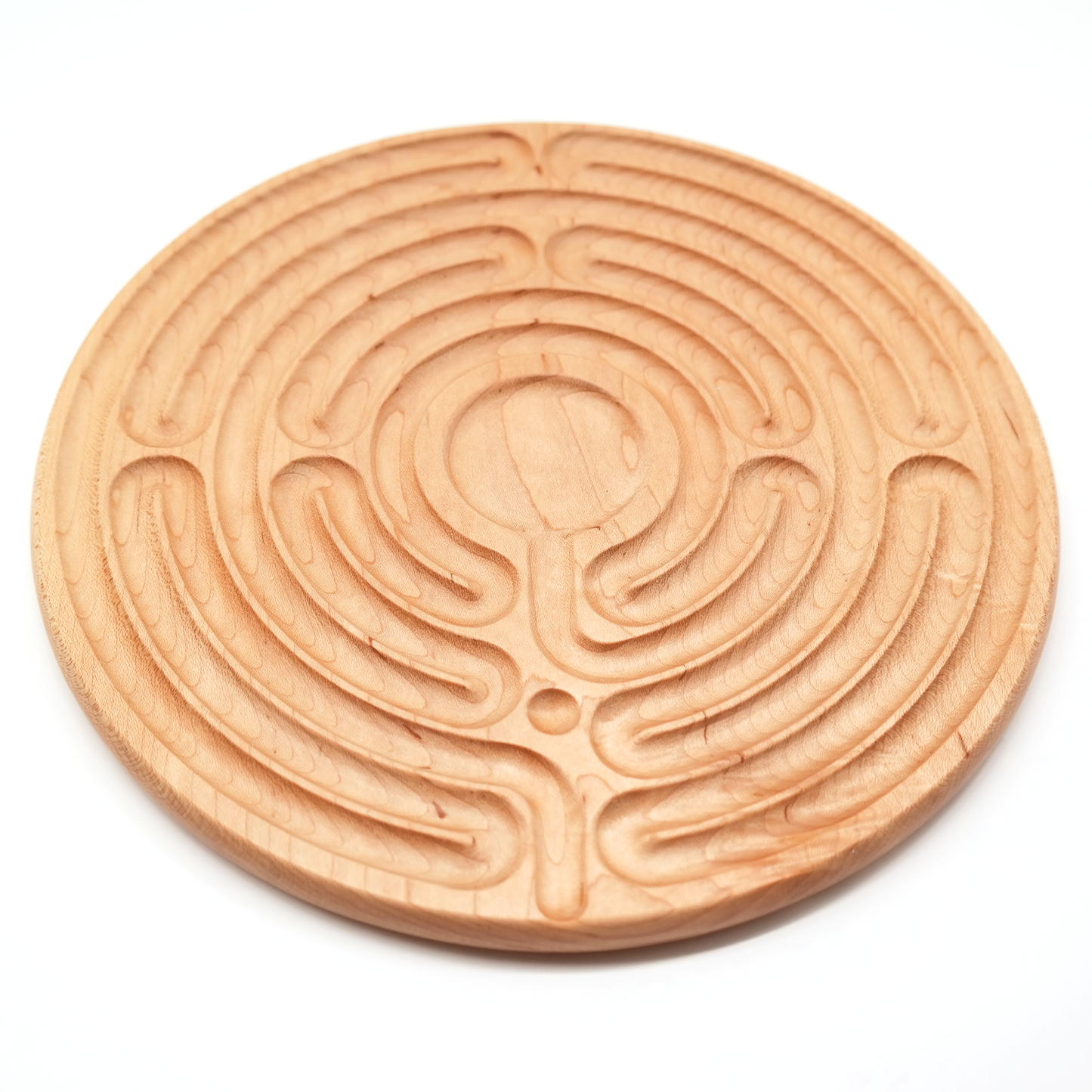 Santa Rosa Wooden Finger Labyrinth ideal For Mindful Breathing, Handheld Wooden Labyrinth as a Tool For Breathing and Mindfulness