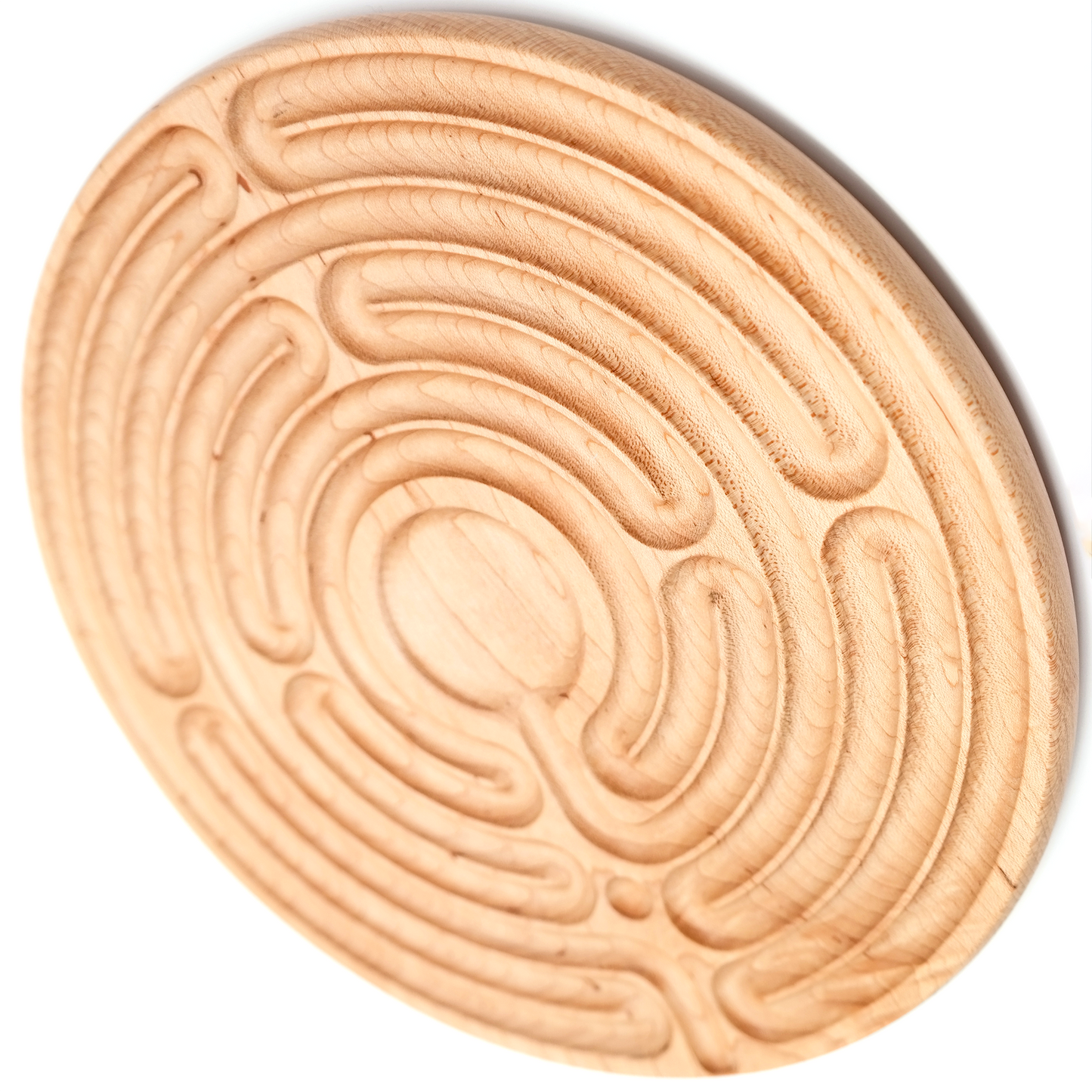 Santa Rosa Wooden Finger Labyrinth ideal For Mindful Breathing, Handheld Wooden Labyrinth as a Tool For Breathing and Mindfulness