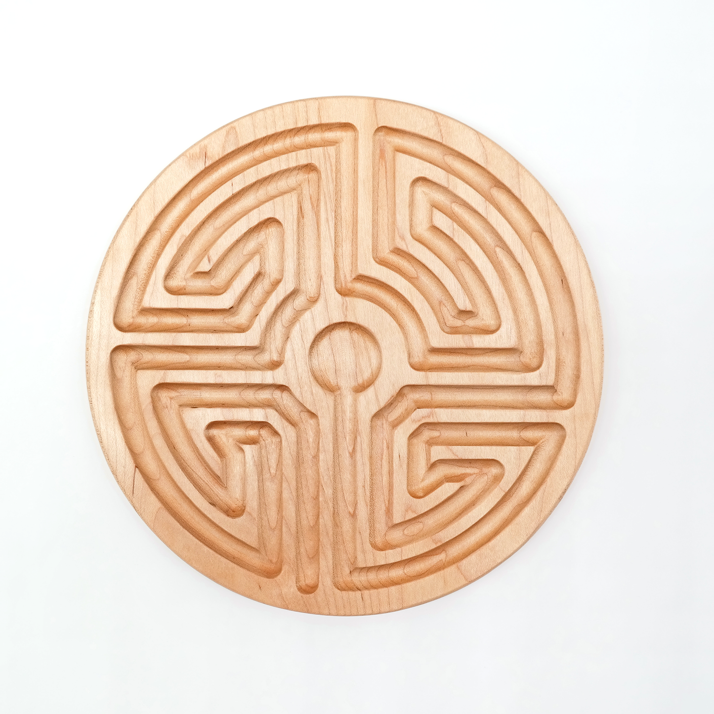 Roman Wooden Finger Labyrinth ideal For Mindful Breathing, Handheld Wooden Labyrinth as a Tool For Breathing and Mindfulness