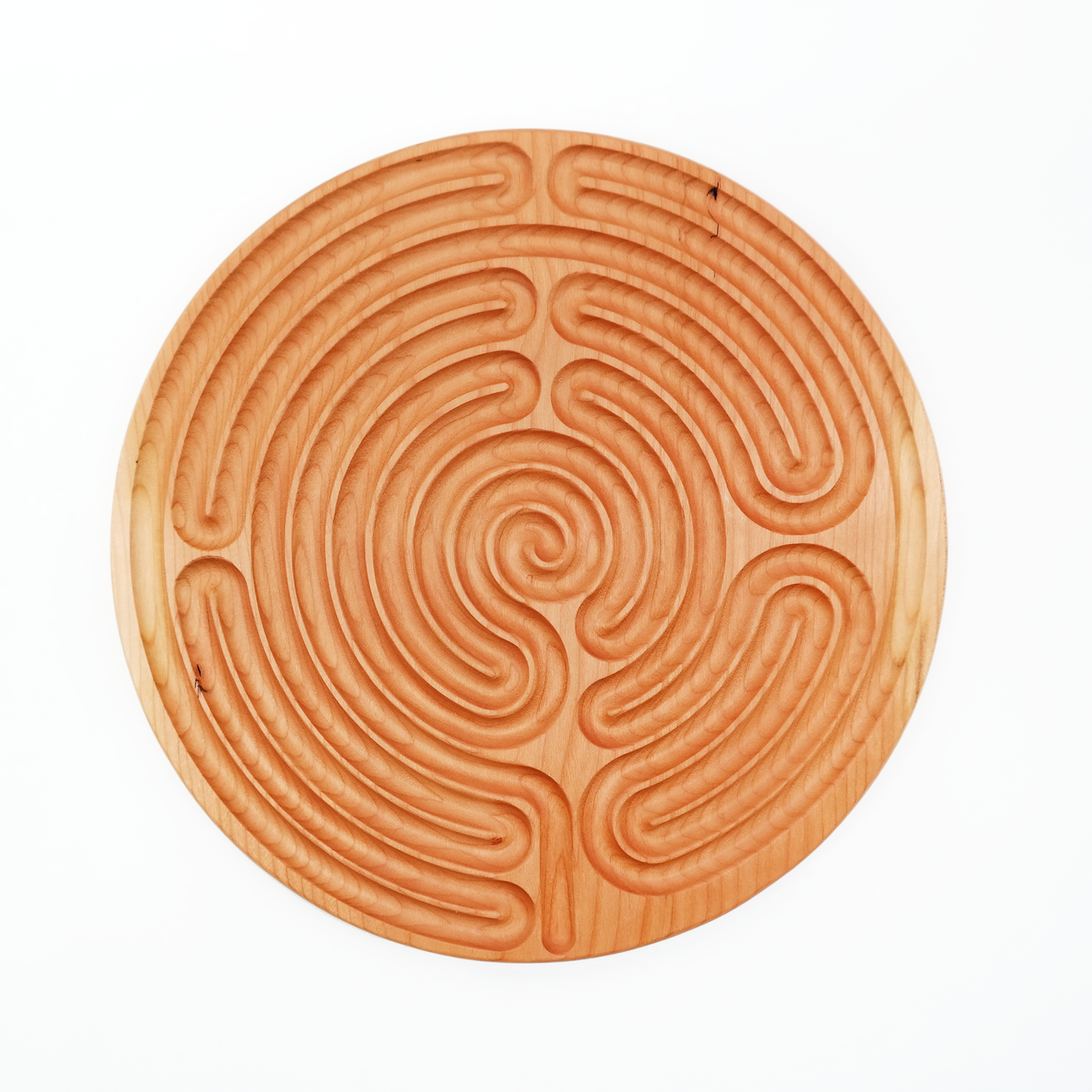 Boughton Green Wooden Finger Labyrinth ideal For Mindful Breathing, Handheld Wood Labyrinth as a Tool For Prayer and meditation