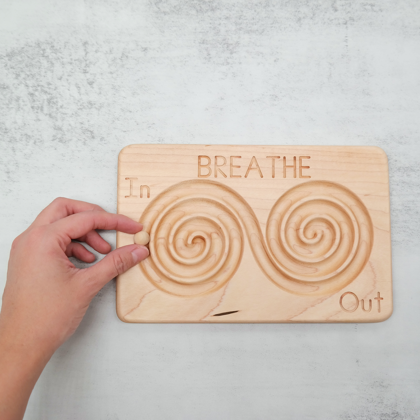 Ball Labyrinth, Wooden Finger Labyrinth, Meditation Labyrinth, Breathing Board, Hand Labyrinth, Mindfulness Tools, Finger Maze