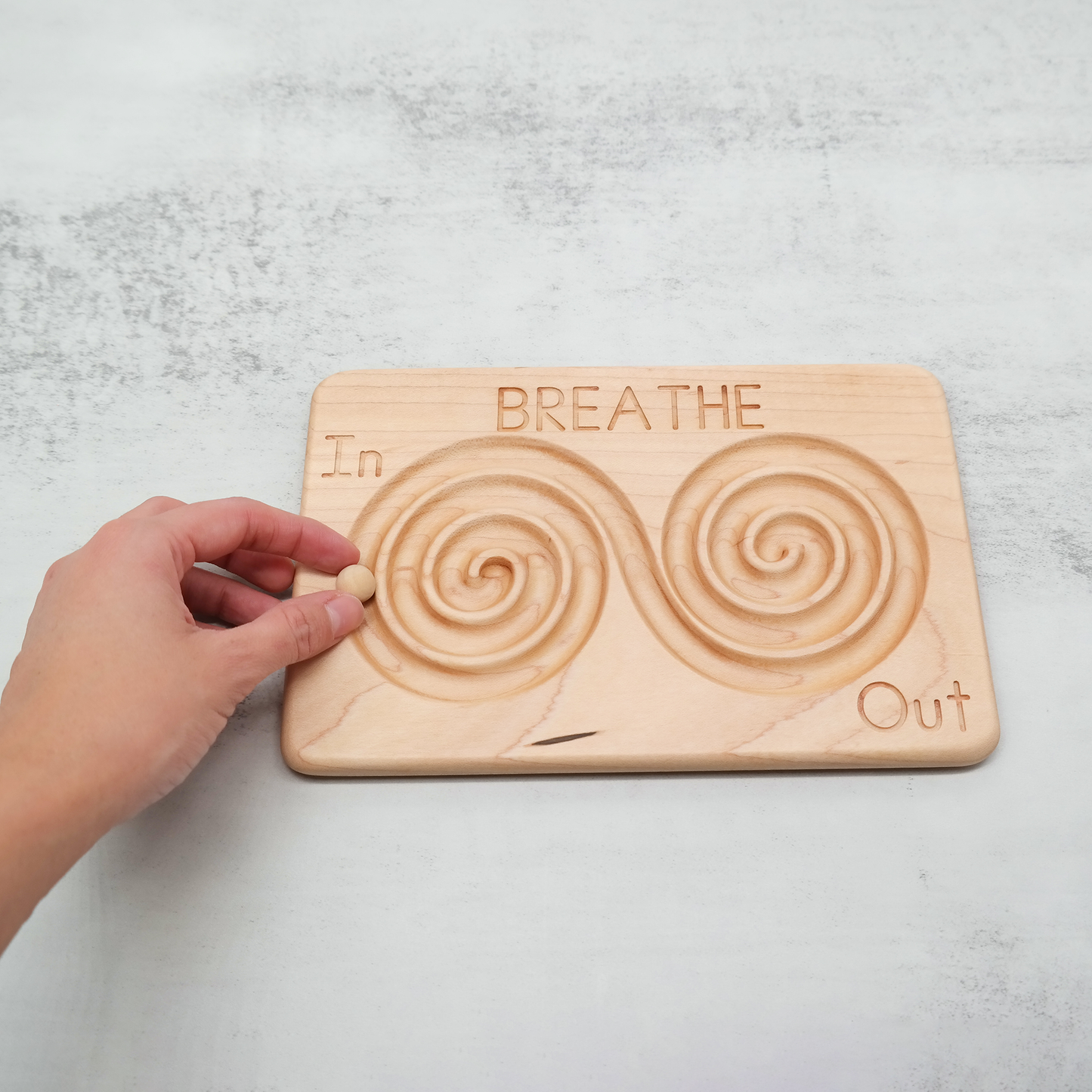 Ball Labyrinth, Wooden Finger Labyrinth, Meditation Labyrinth, Breathing Board, Hand Labyrinth, Mindfulness Tools, Finger Maze