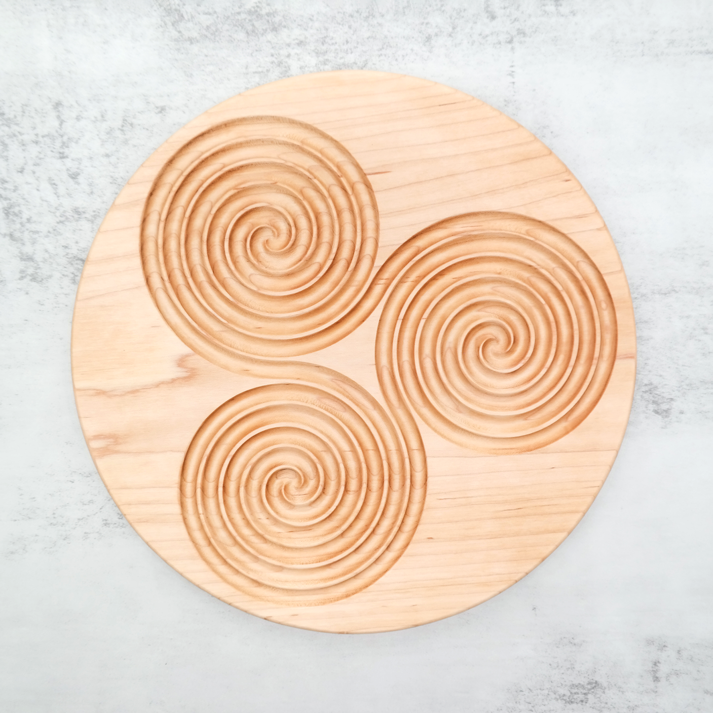 Triskelion Finger Labyrinth, Wooden Labyrinth for Meditation and prayer, Labyrinth as a tool for Peace corner