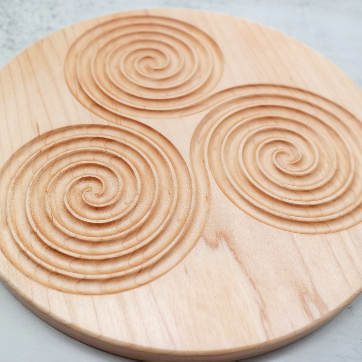 Triskelion Finger Labyrinth, Wooden Labyrinth for Meditation and prayer, Labyrinth as a tool for Peace corner