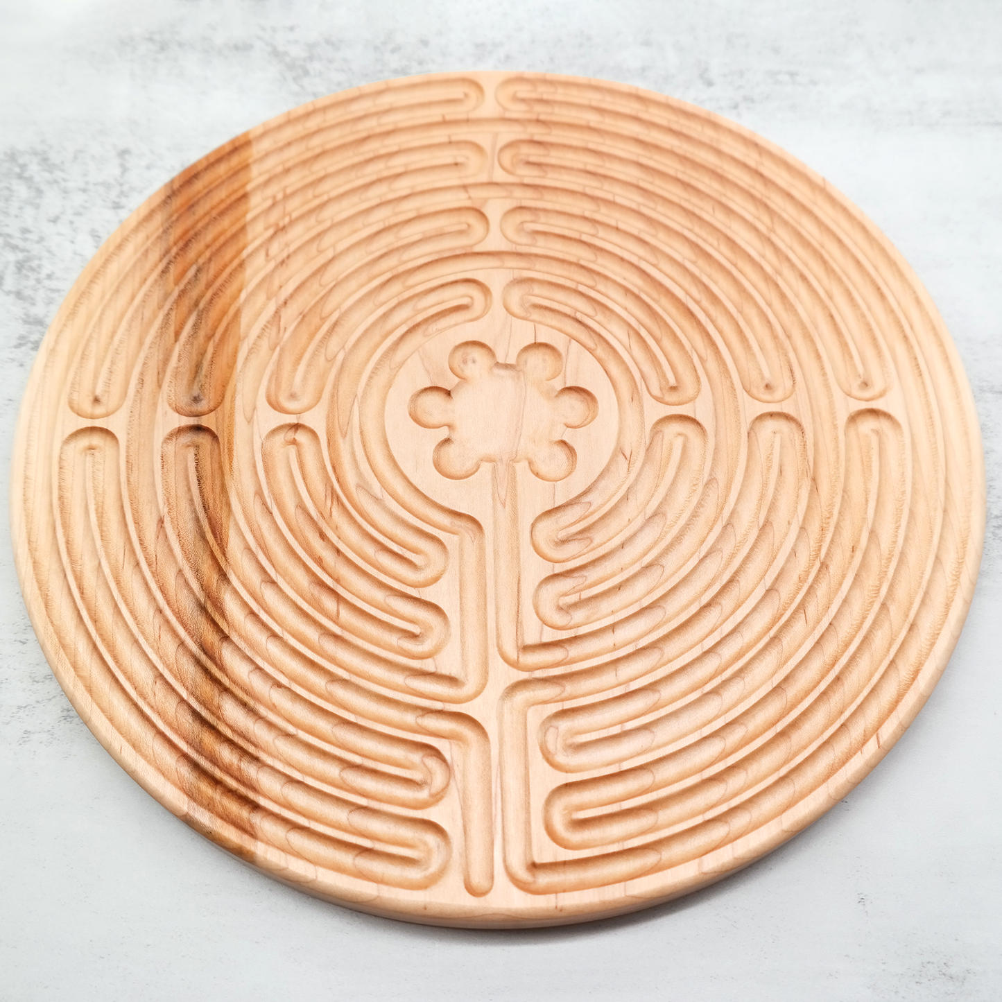 11 Circuit Chartres Cathedral Inspired Finger Labyrinth, Wooden Labyrinth for Meditation and prayer, Labyrinth as a tool for Peace corner