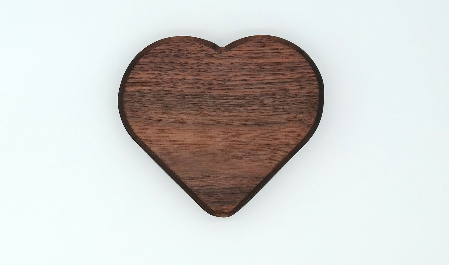 Walnut Wooden Heart Valet Tray, Walnut Wood Catchall, Wood Heart Tray for Jewelry, Wooden Heart Jewelry Holder, Heart Shaped Jewelry Dish,