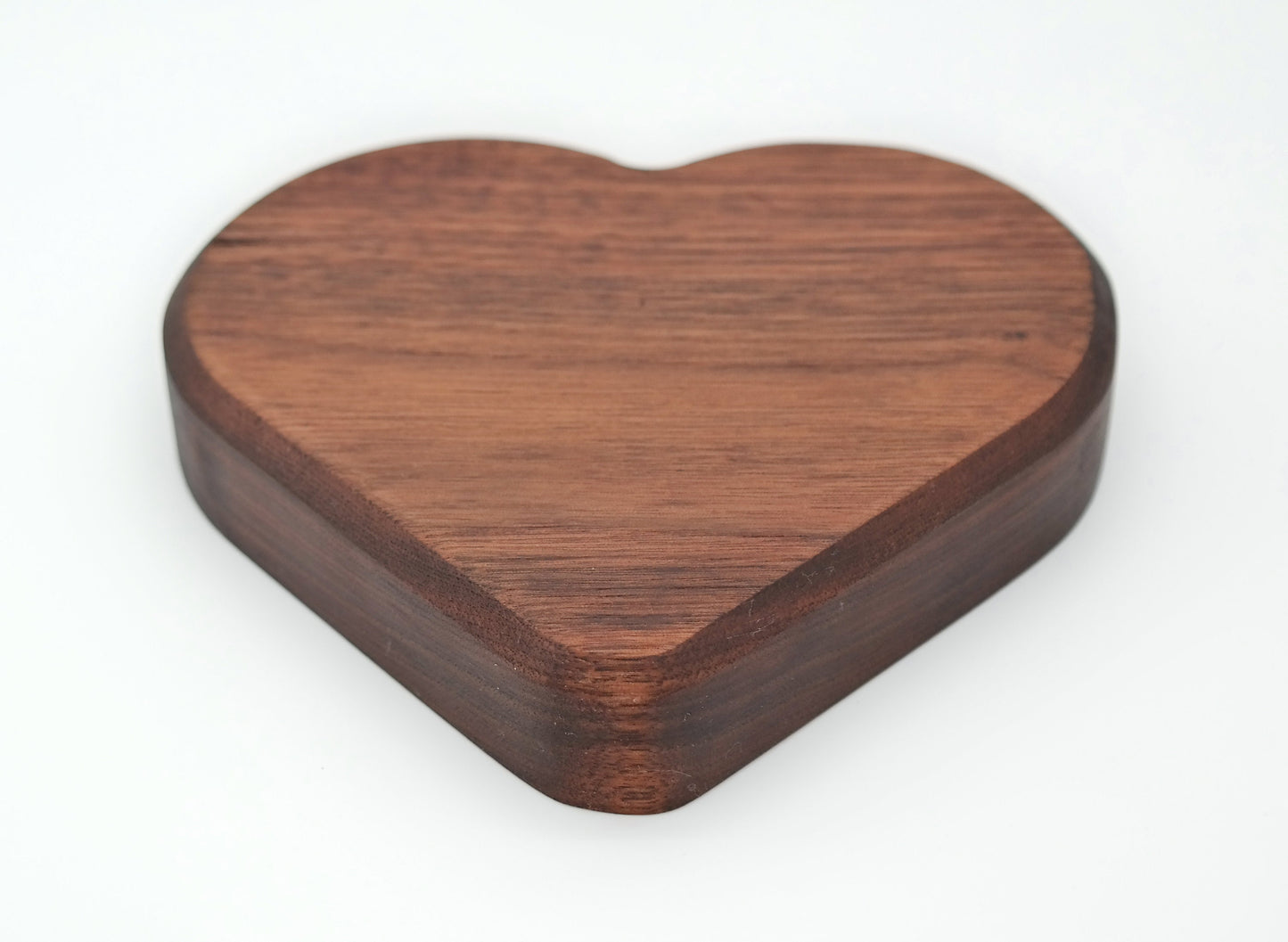 Walnut Wooden Heart Valet Tray, Walnut Wood Catchall, Wood Heart Tray for Jewelry, Wooden Heart Jewelry Holder, Heart Shaped Jewelry Dish,