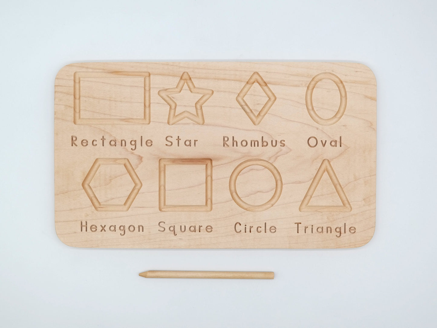 Double-Sided Montessori Tracing Board / Basic Shapes and Line Tracing