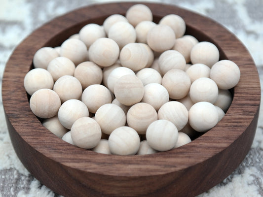 Wooden Balls For Crafts - Unfinished Round Wood Balls - 1/2 Inch