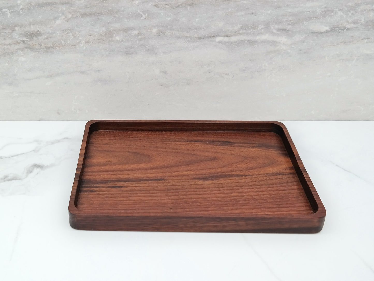 Walnut Vanity Tray, Jewelry Tray, Nightstand Organizer, Coffee Serving Tray, Rectangle Serving Tray, Walnut Serving Tray, Walnut Wood Tray