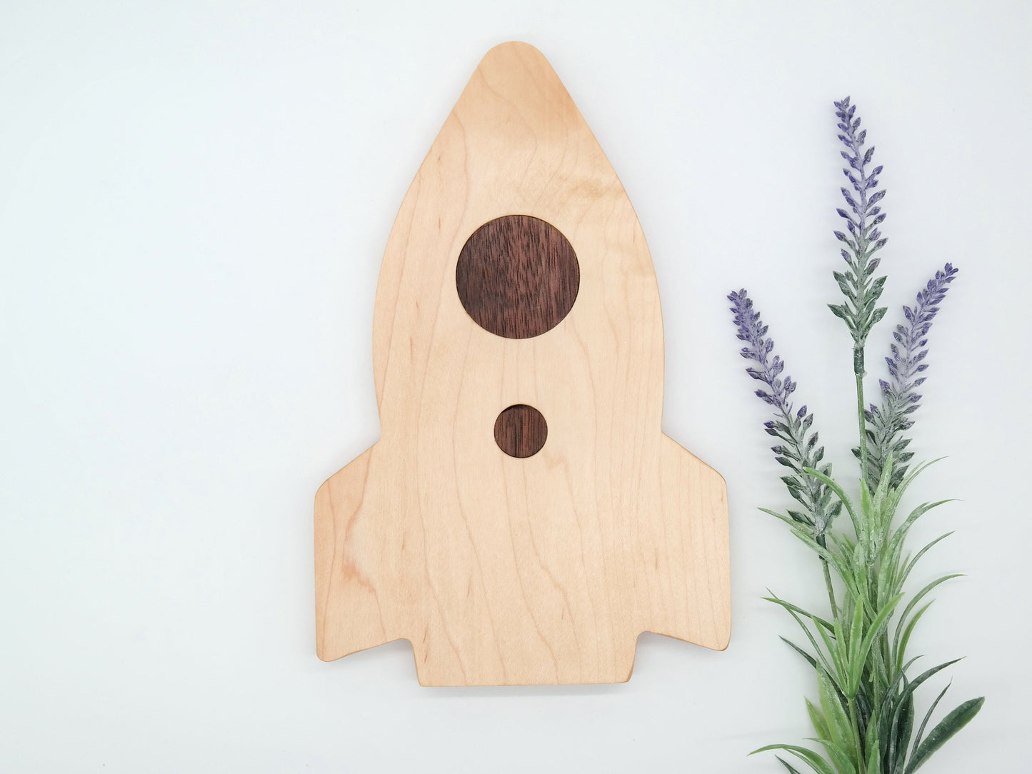 Customizable Rocket Ship Wooden Toy