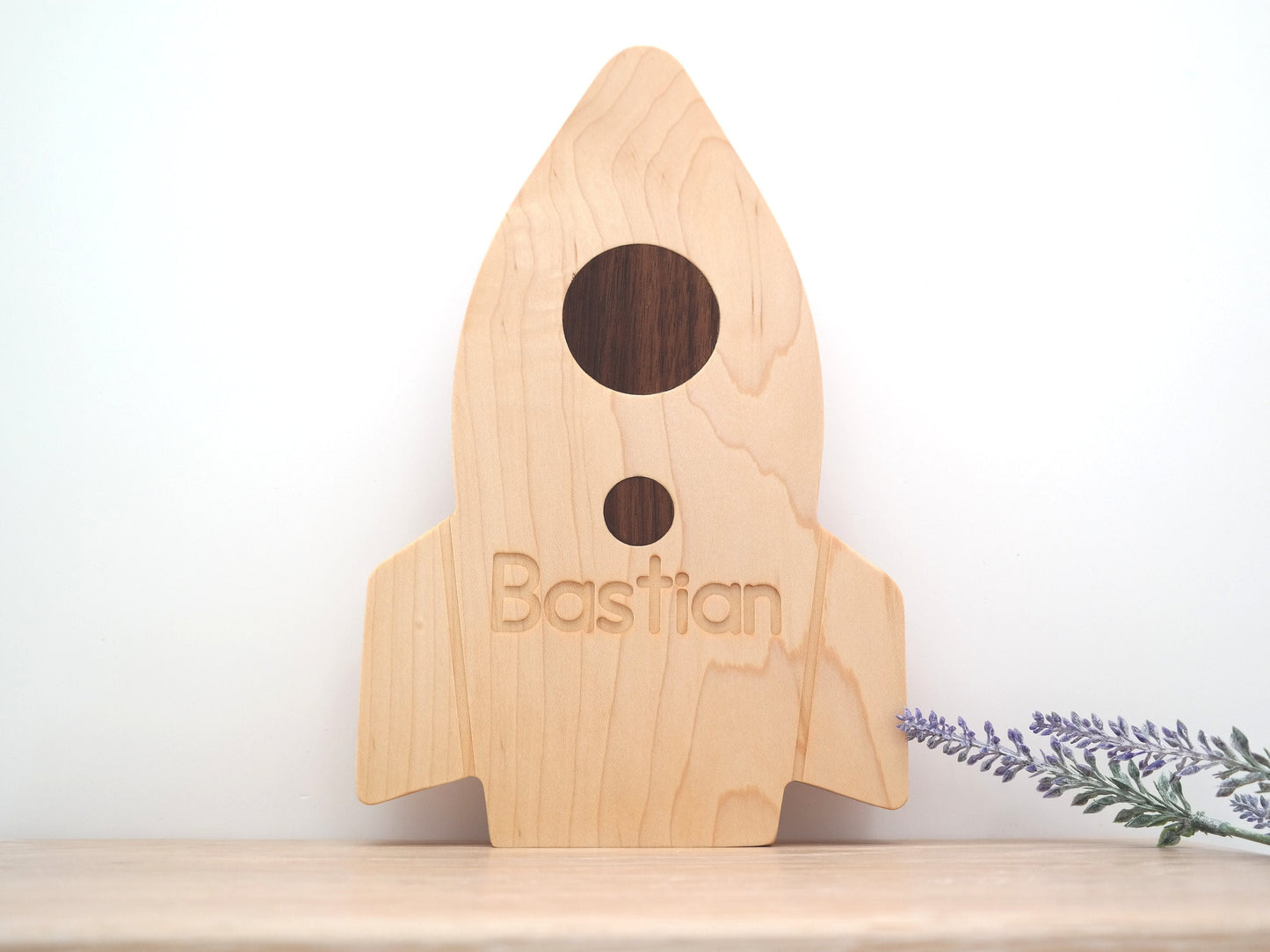 Customizable Rocket Ship Wooden Toy