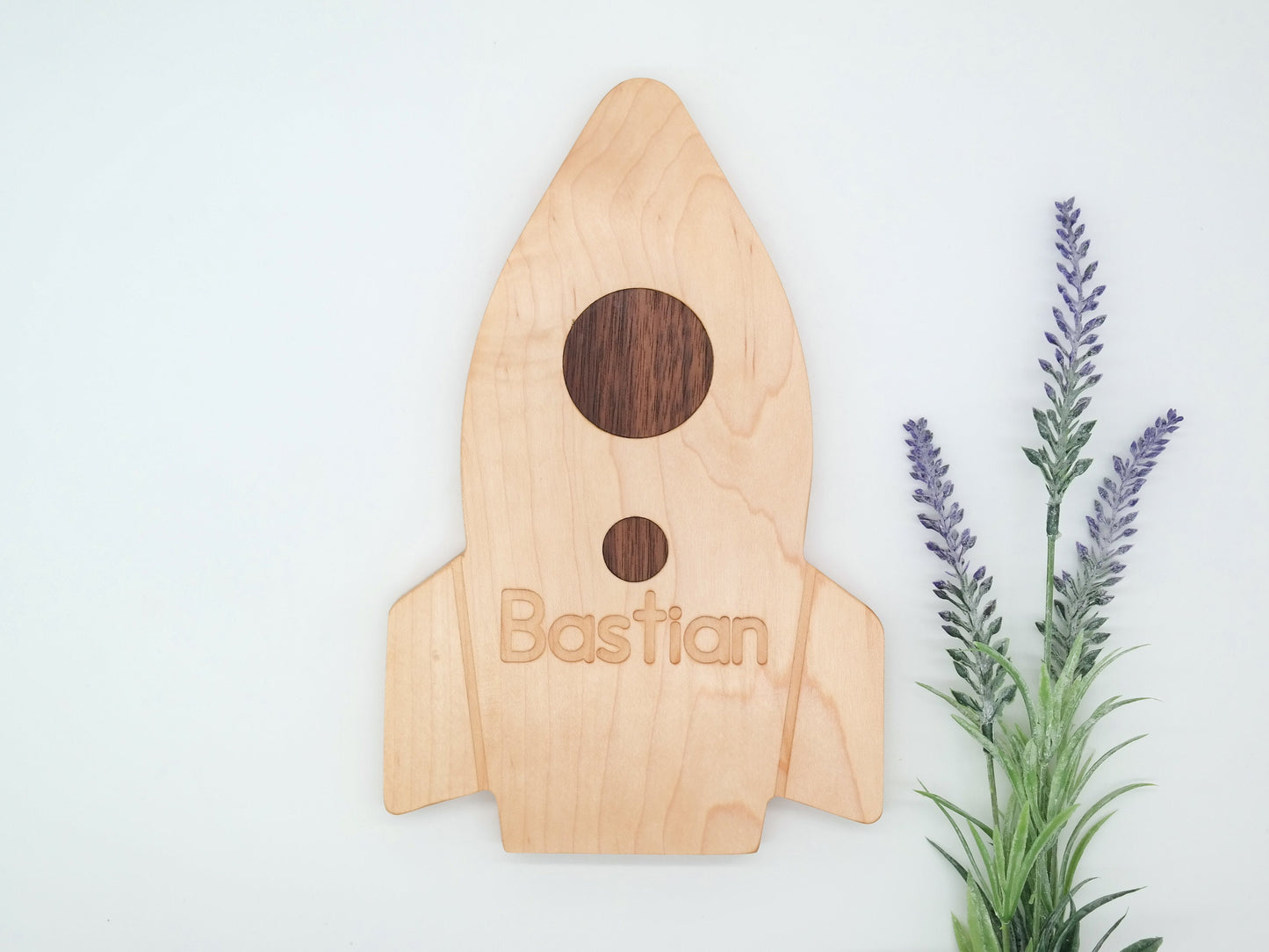 Customizable Rocket Ship Wooden Toy