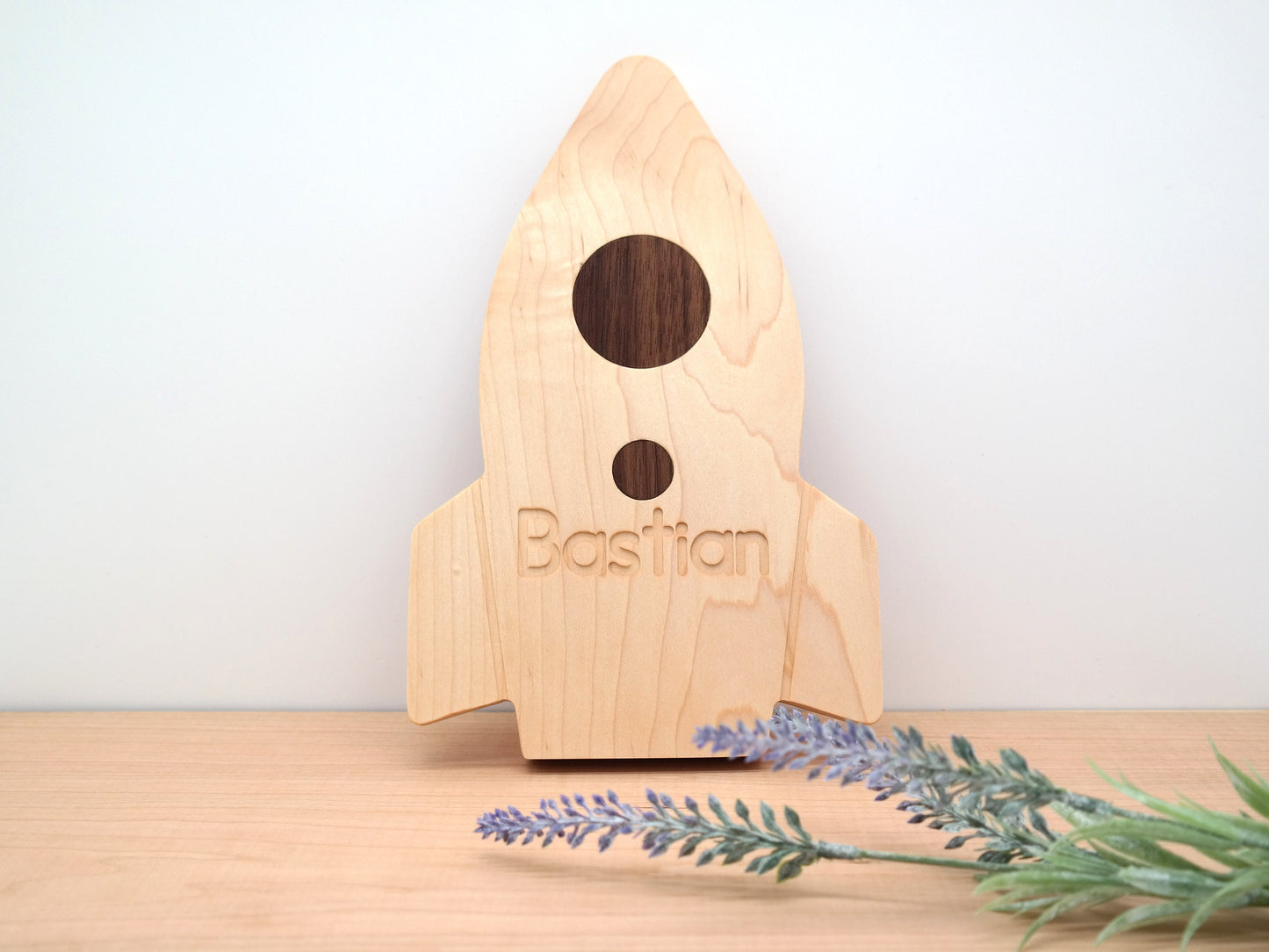 Customizable Rocket Ship Wooden Toy