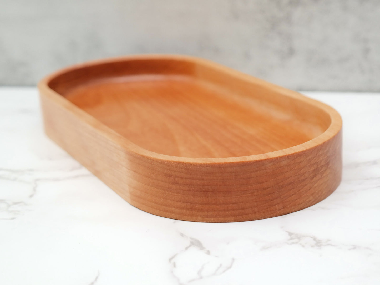 Wooden Decorative Vanity Tray for soap, Oval Wooden Tray for Bathroom, Small wooden tray, Wood Trinket Tray, Oval Catch all Tray, Birch Tray