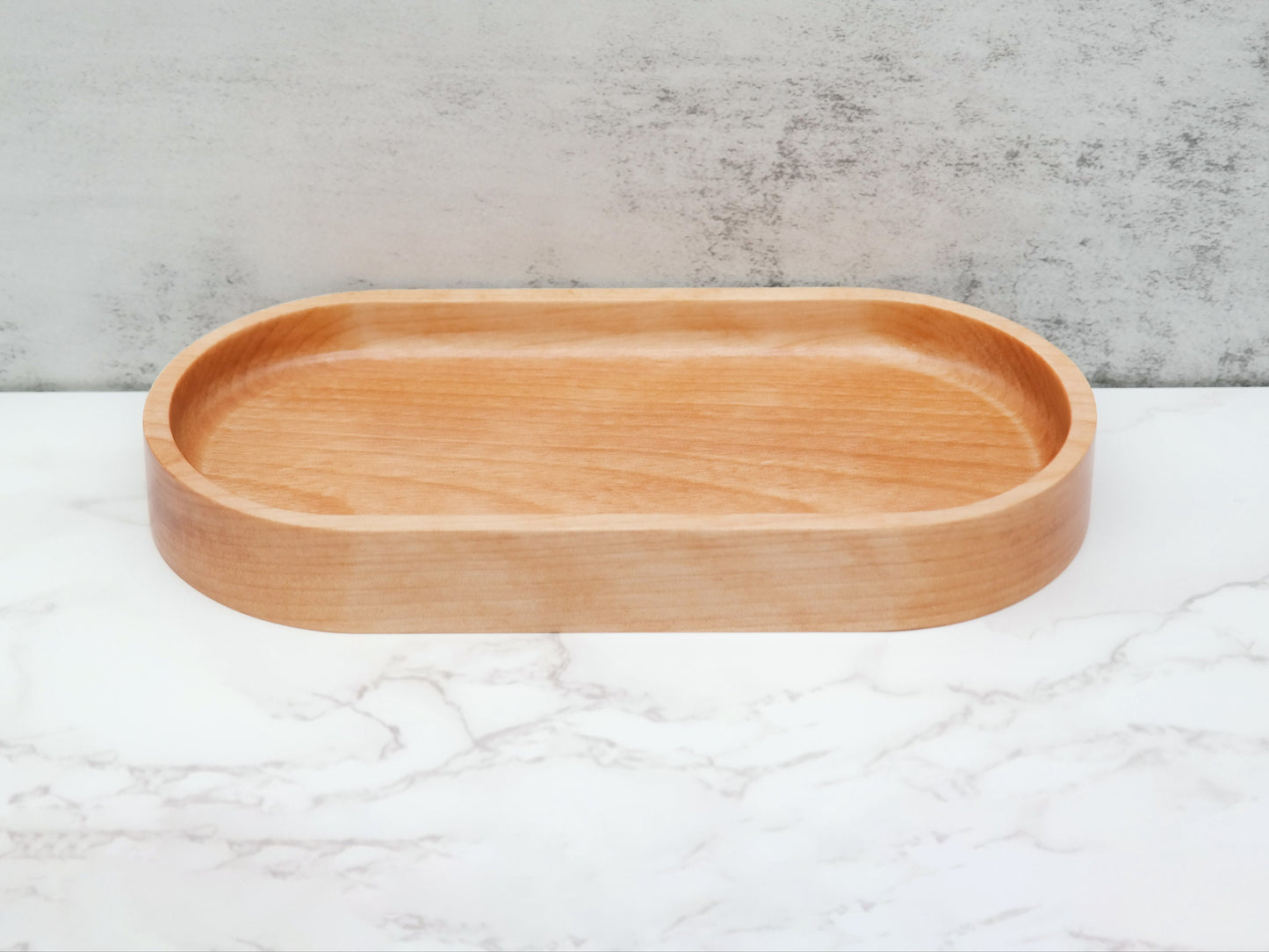 Wooden Decorative Vanity Tray for soap, Oval Wooden Tray for Bathroom, Small wooden tray, Wood Trinket Tray, Oval Catch all Tray, Birch Tray