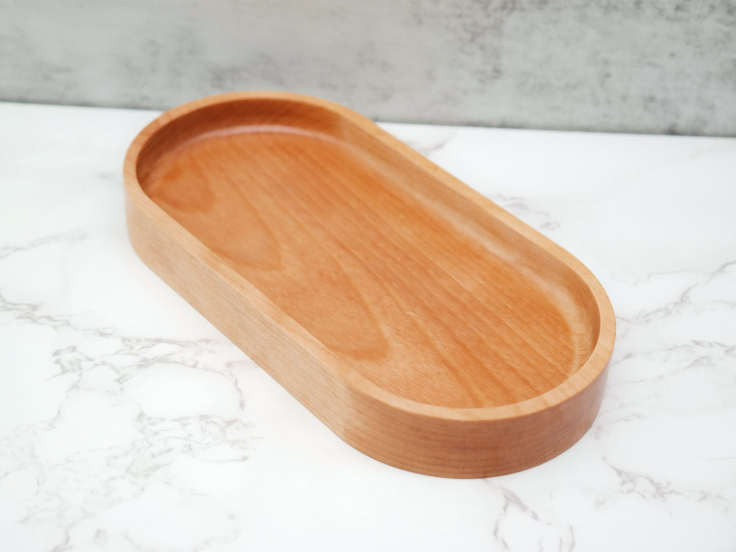 Wooden Decorative Vanity Tray for soap, Oval Wooden Tray for Bathroom, Small wooden tray, Wood Trinket Tray, Oval Catch all Tray, Birch Tray