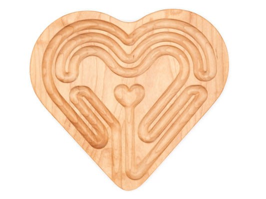 Heart Labyrinth, Wooden finger Labyrinth, Labyrinth Meditation, Labyrinth Gifts