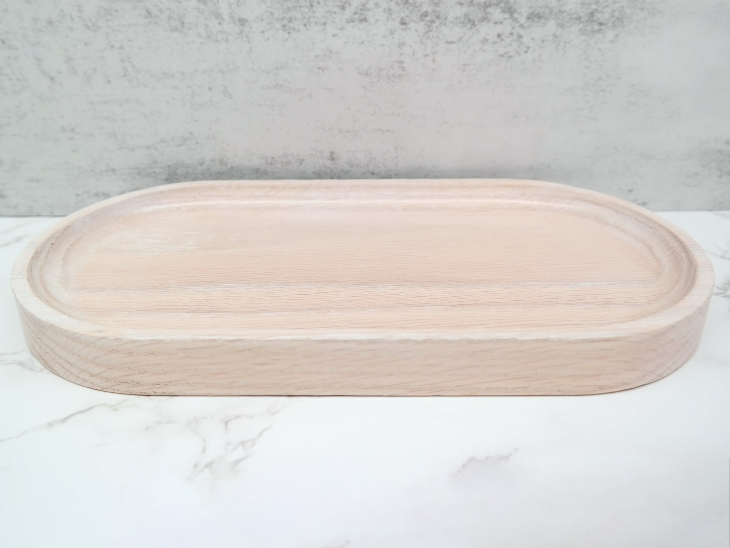 Oval Vanity Tray For Bathroom Counter, Dressing Table Perfume Tray, Light Wood Decorative Trays, Red Oak Valet Tray For Bathroom Accessories