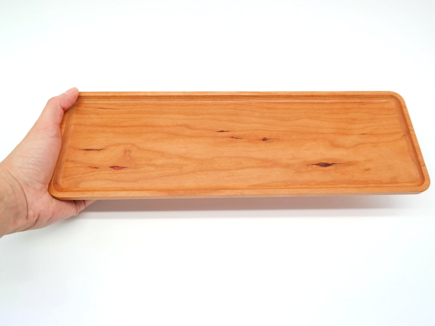 Wooden Charcuterie Board for cheese and Crackers, Long Wooden Tray for Serving Appetizer, Rectangular Platter for Sushi, Long Wooden Tray,