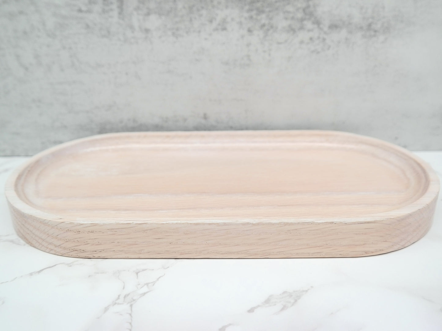 Oval Vanity Tray For Bathroom Counter, Dressing Table Perfume Tray, Light Wood Decorative Trays, Red Oak Valet Tray For Bathroom Accessories