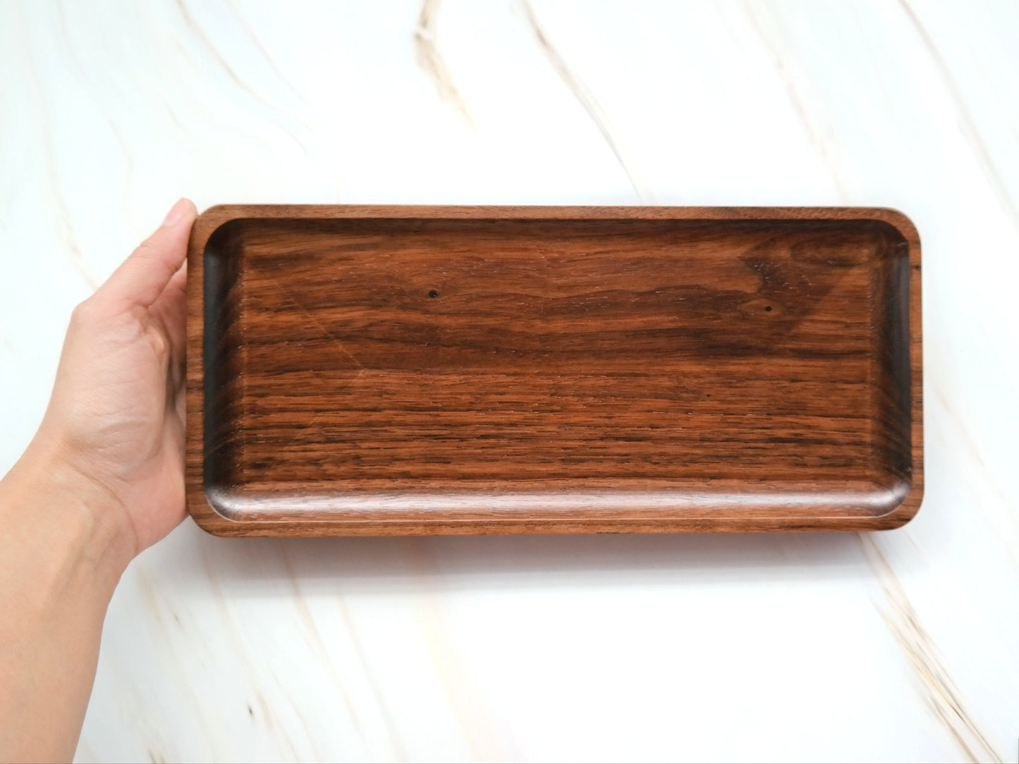 Walnut Tray, Coffee Serving Tray, Rectangle Serving Tray, Walnut Serving Tray, Decorative Coffee Table Tray, Wooden Serving Tray, Walnut