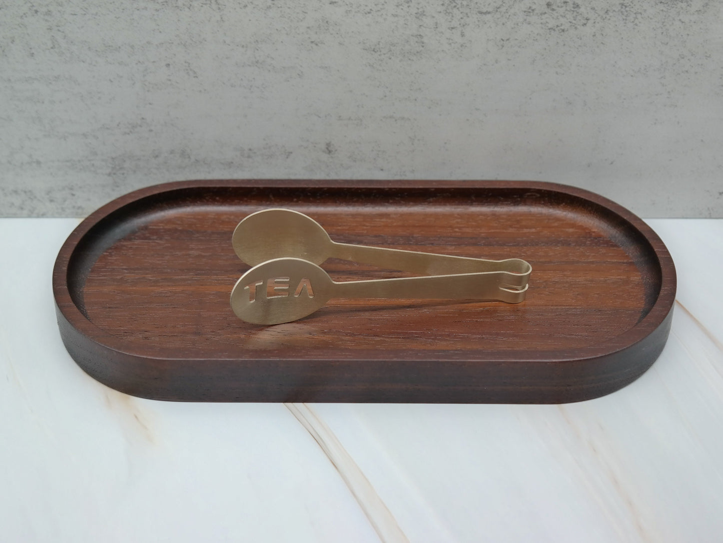 Walnut Wood Oval Catchall Tray for Soap Bottle and Jewelry, Bathroom Vanity Wooden Tray for Counter,Oval Trinket Tray for Kitchen Sink decor