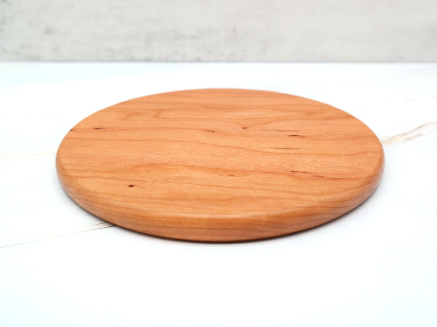 Cherry Wood Finger Labyrinth, with Carved Center, 8 In diameter